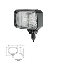 Nordic Lights 102139 N100 24V Single Beam Heavy Duty Halogen with Deutsch Connector - Wide Flood Work Lamp