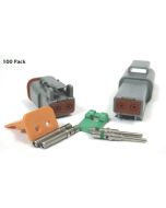 Deutsch DT Series 2 Pin Green Band Connector Kit (100 Pack)