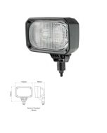 Nordic Lights 102142 N100 12V Single Beam Heavy Duty Halogen with Deutsch Connector- Wide Flood Work Lamp